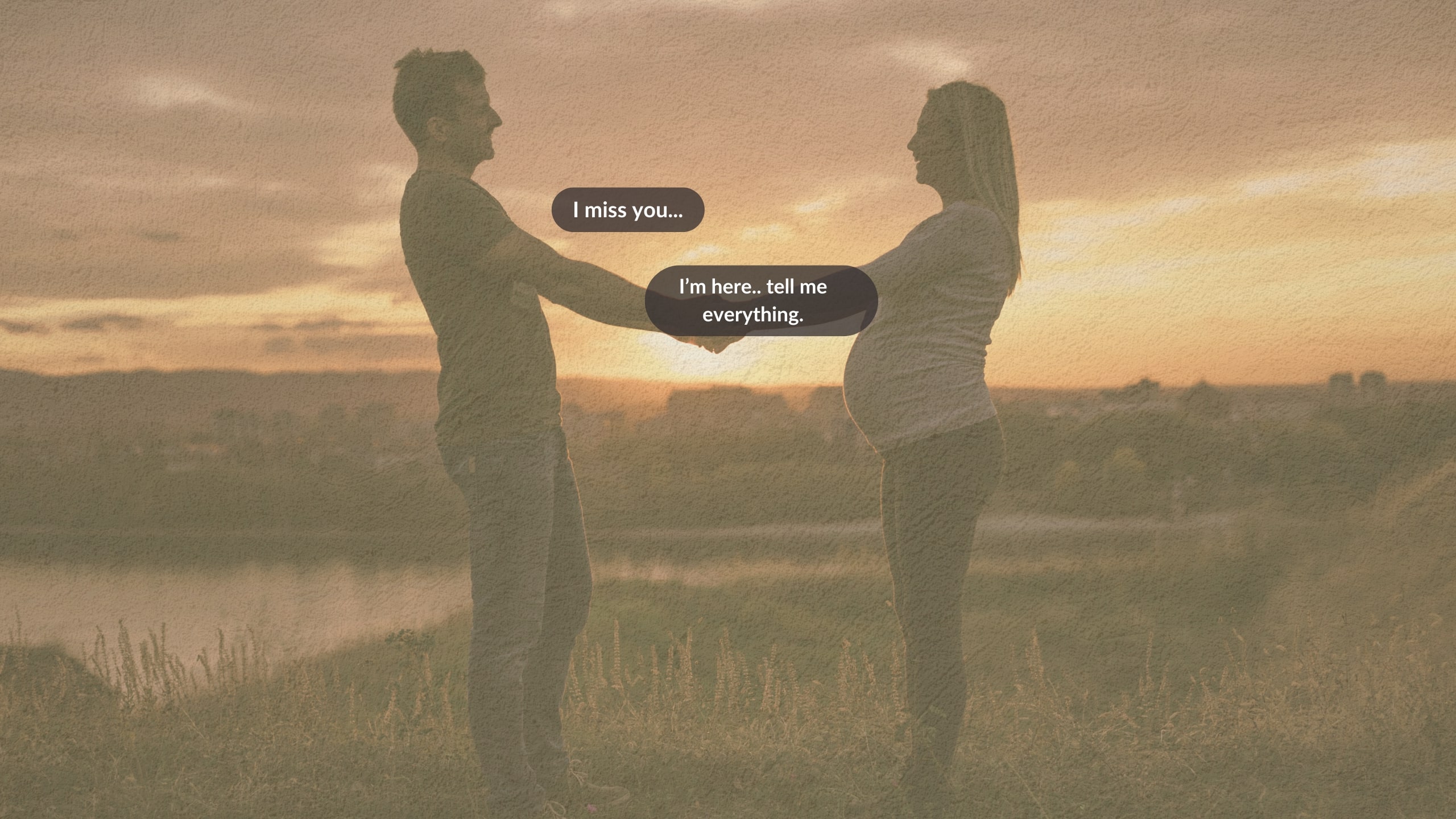 Husband and wife sharing a quiet moment together